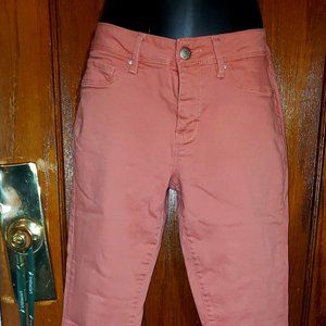 Royalty For Me Coral Orange/Pink Jeans Size 8 stretch never worn